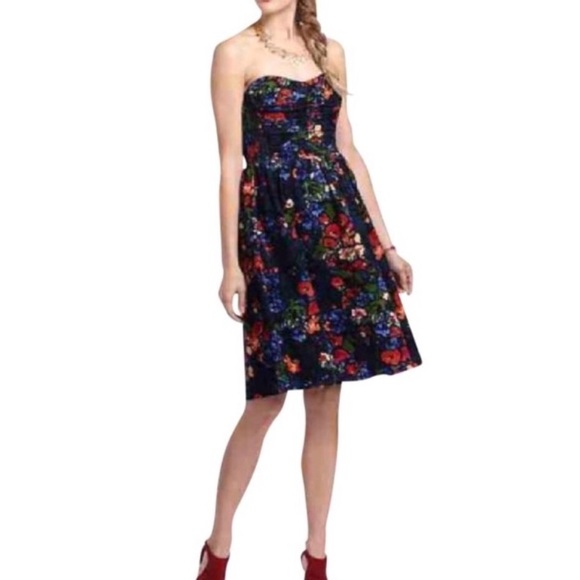 HD in Paris Anthro Corduroy Floral dress! - Picture 3 of 8